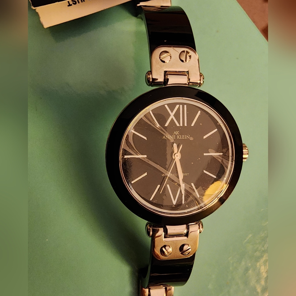 NEW PRICE DROP Anne Klein Women's Watch Black Roman Numerals NIB